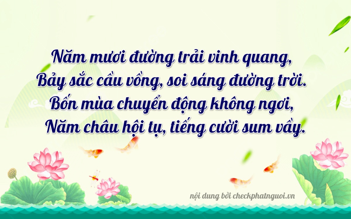 Bài thơ ý nghĩa cho <b>biển số 69N1-51754</b> tại website checkphatnguoi.vn