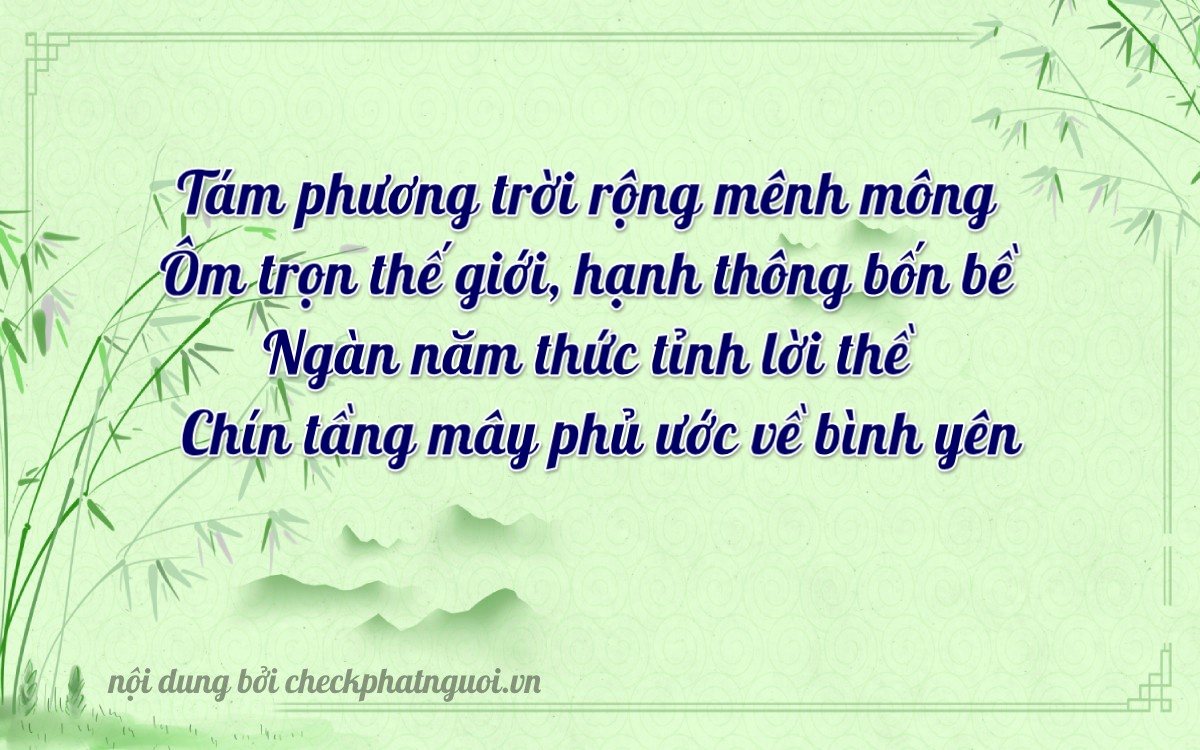 Bài thơ ý nghĩa cho <b>biển số 69N1-80979</b> tại website checkphatnguoi.vn