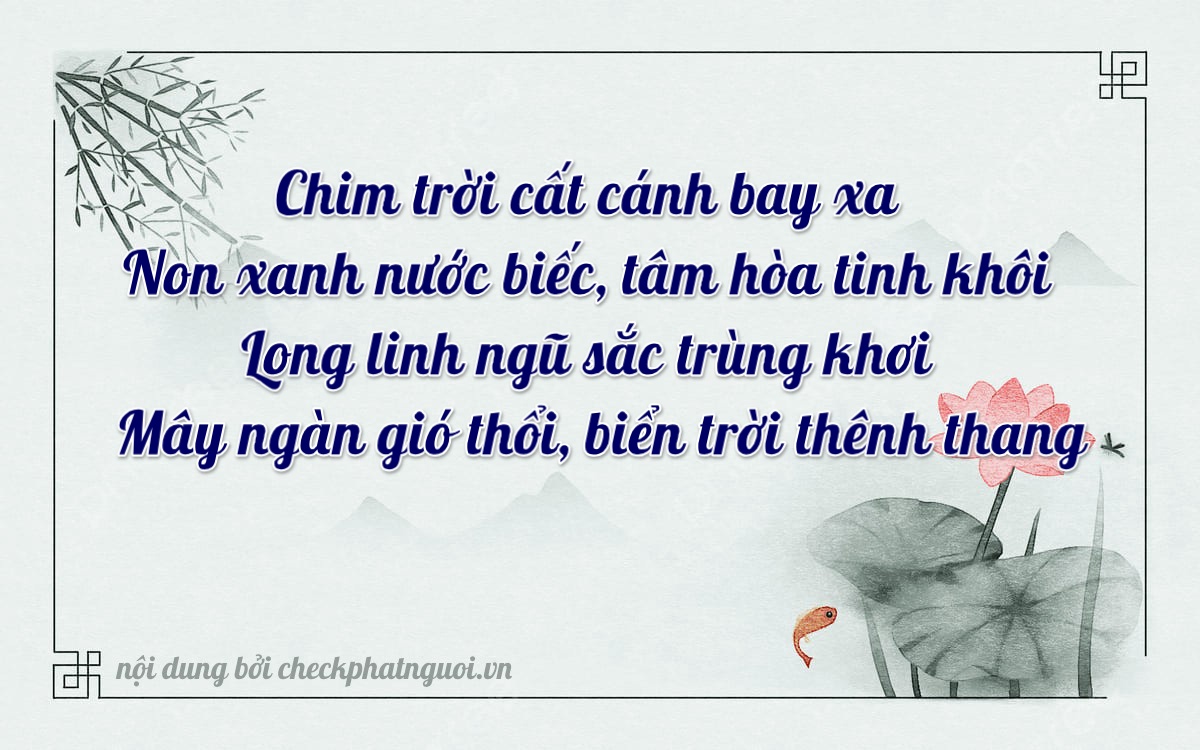 Bài thơ ý nghĩa cho <b>biển số 70899</b> tại website checkphatnguoi.vn