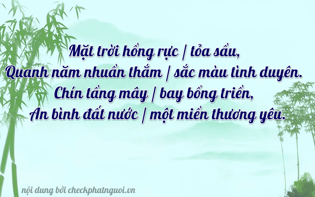 Bài thơ ý nghĩa cho <b>biển số 70A-02309</b> tại website checkphatnguoi.vn