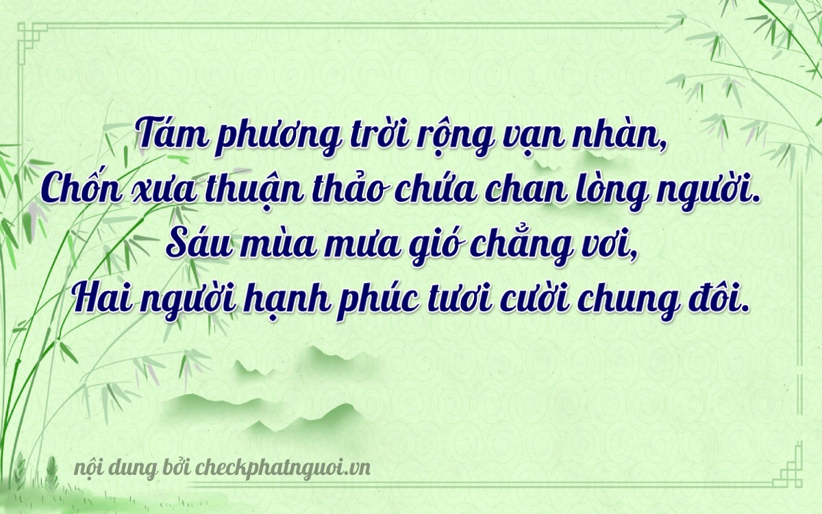 Bài thơ ý nghĩa cho <b>biển số 70A-08062</b> tại website checkphatnguoi.vn