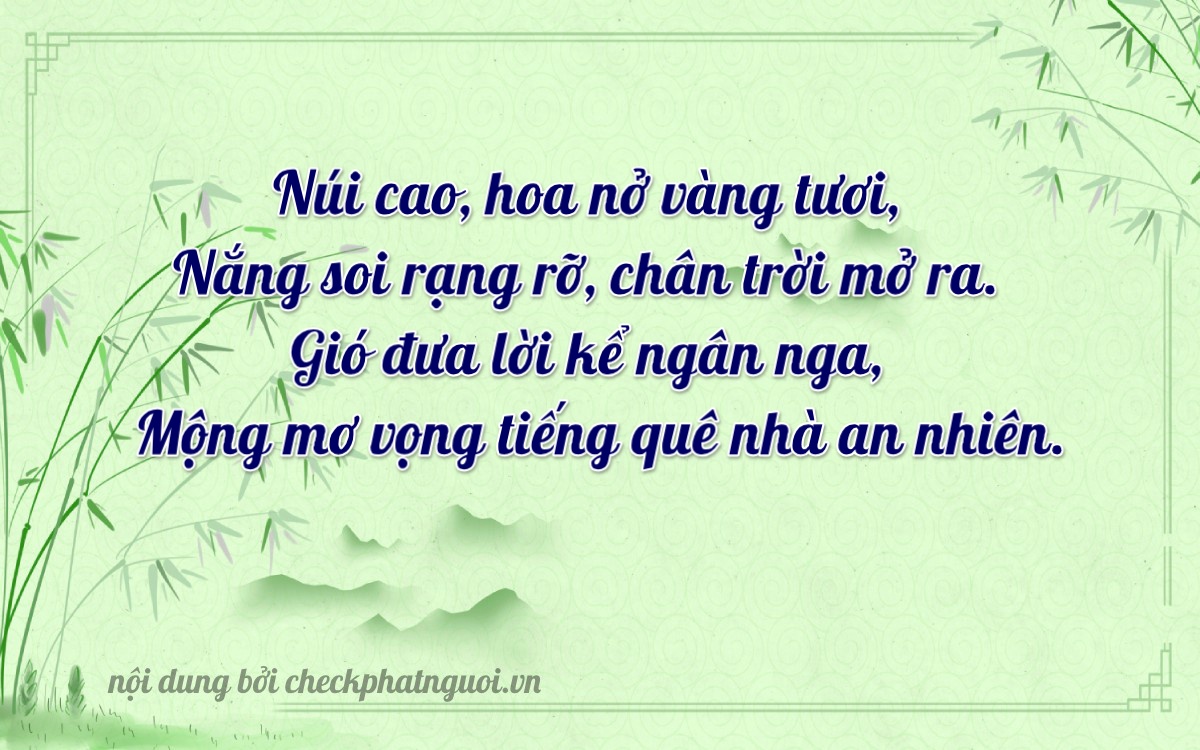 Bài thơ ý nghĩa cho <b>biển số 70A-11069</b> tại website checkphatnguoi.vn