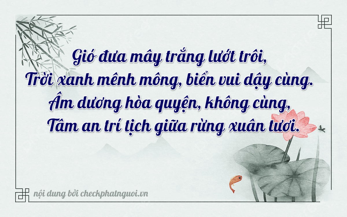 Bài thơ ý nghĩa cho <b>biển số 70A-11184</b> tại website checkphatnguoi.vn