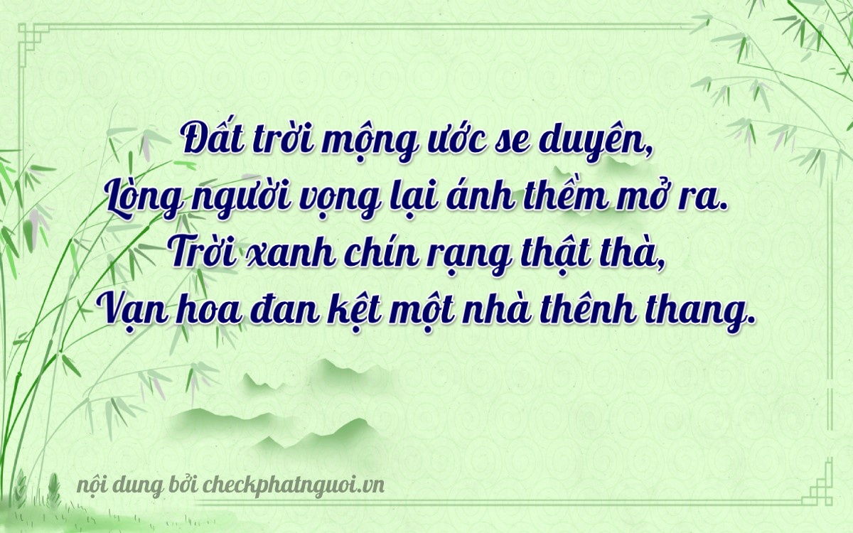 Bài thơ ý nghĩa cho <b>biển số 70A-14519</b> tại website checkphatnguoi.vn