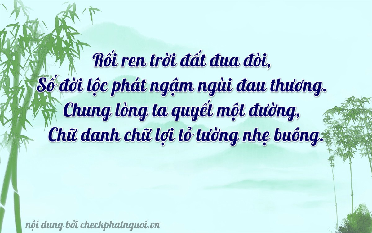 Bài thơ ý nghĩa cho <b>biển số 70A-18592</b> tại website checkphatnguoi.vn