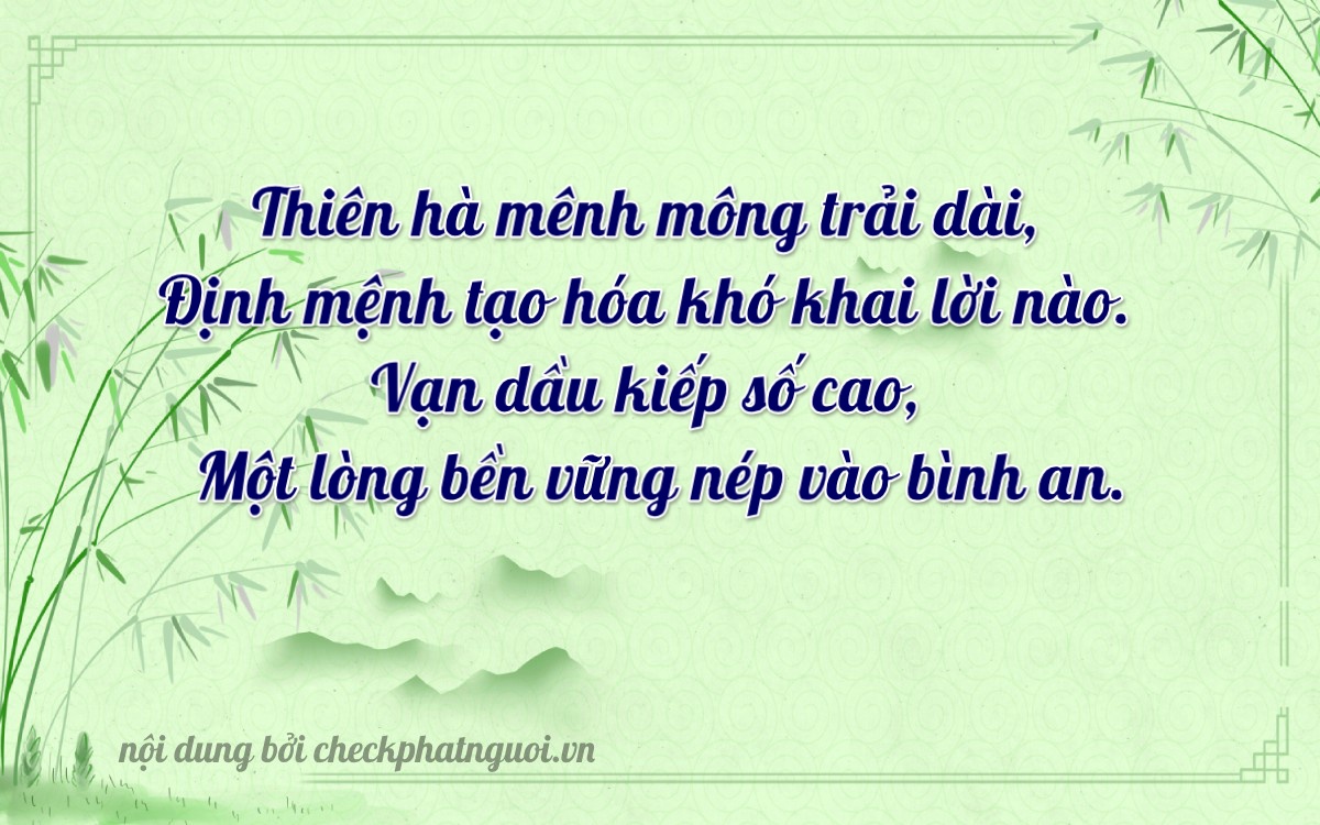 Bài thơ ý nghĩa cho <b>biển số 70A-20009</b> tại website checkphatnguoi.vn