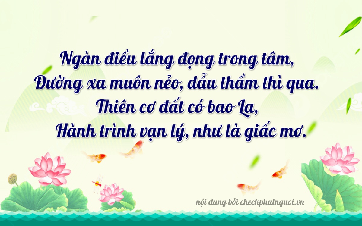 Bài thơ ý nghĩa cho <b>biển số 70A-21171</b> tại website checkphatnguoi.vn