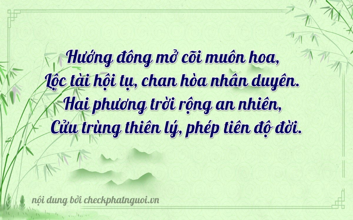 Bài thơ ý nghĩa cho <b>biển số 70A-25614</b> tại website checkphatnguoi.vn
