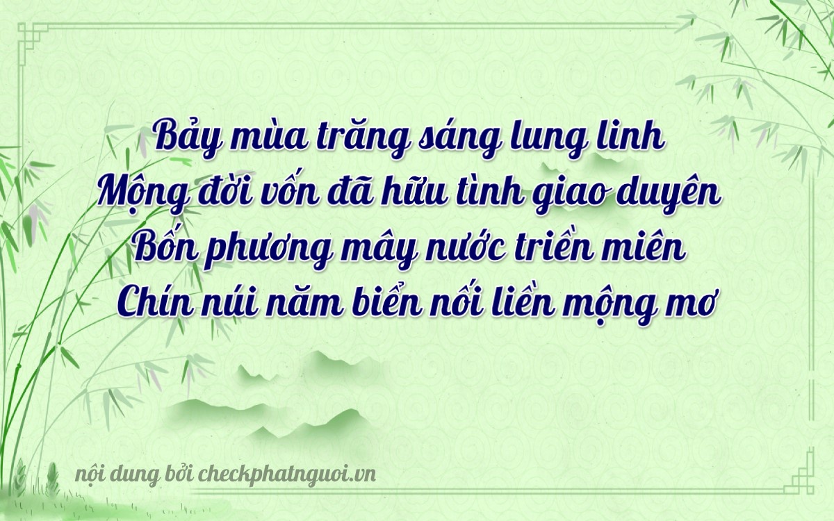 Bài thơ ý nghĩa cho <b>biển số 70A-27417</b> tại website checkphatnguoi.vn