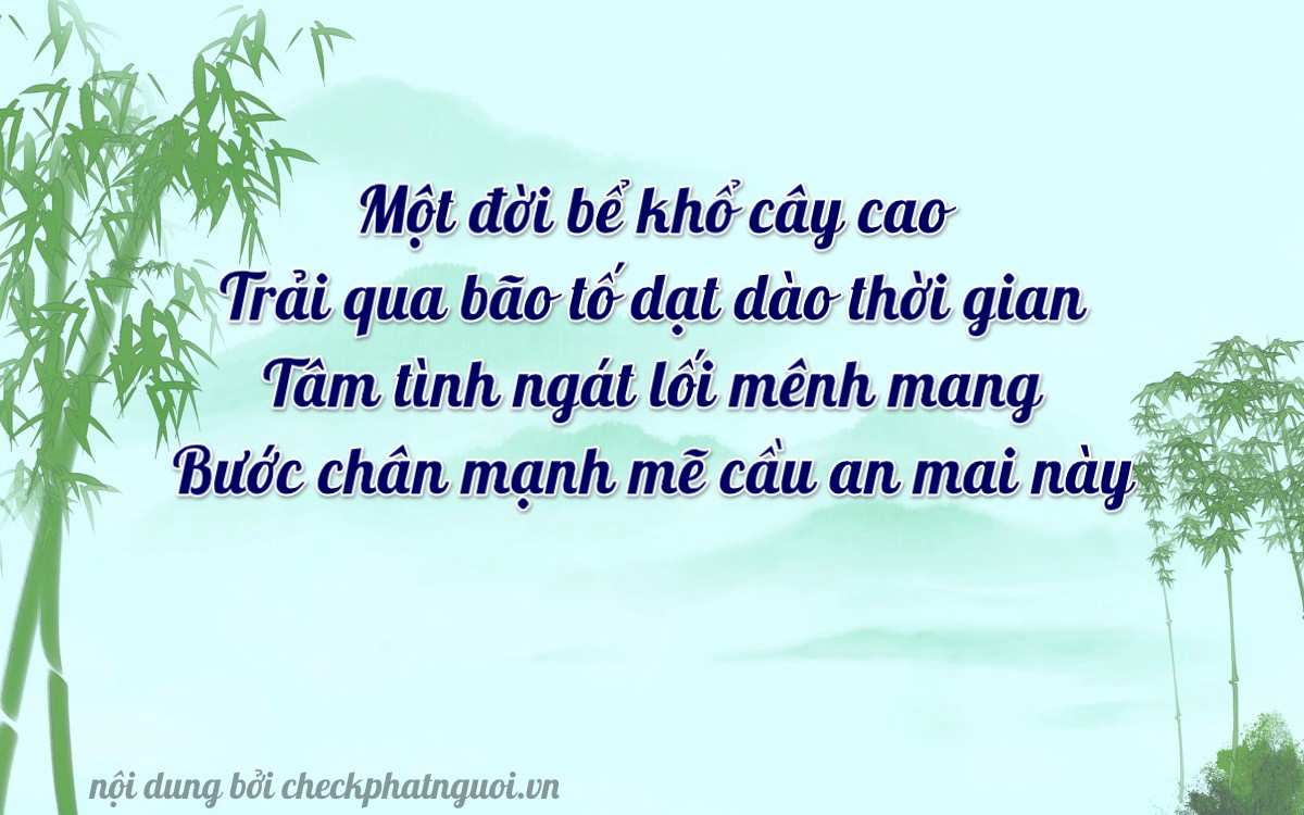 Bài thơ ý nghĩa cho <b>biển số 70A-36331</b> tại website checkphatnguoi.vn