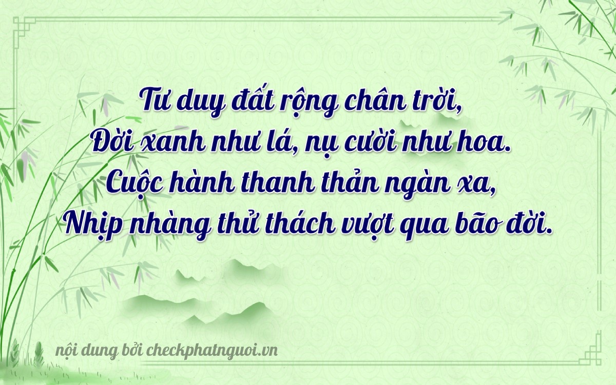 Bài thơ ý nghĩa cho <b>biển số 70A-41299</b> tại website checkphatnguoi.vn