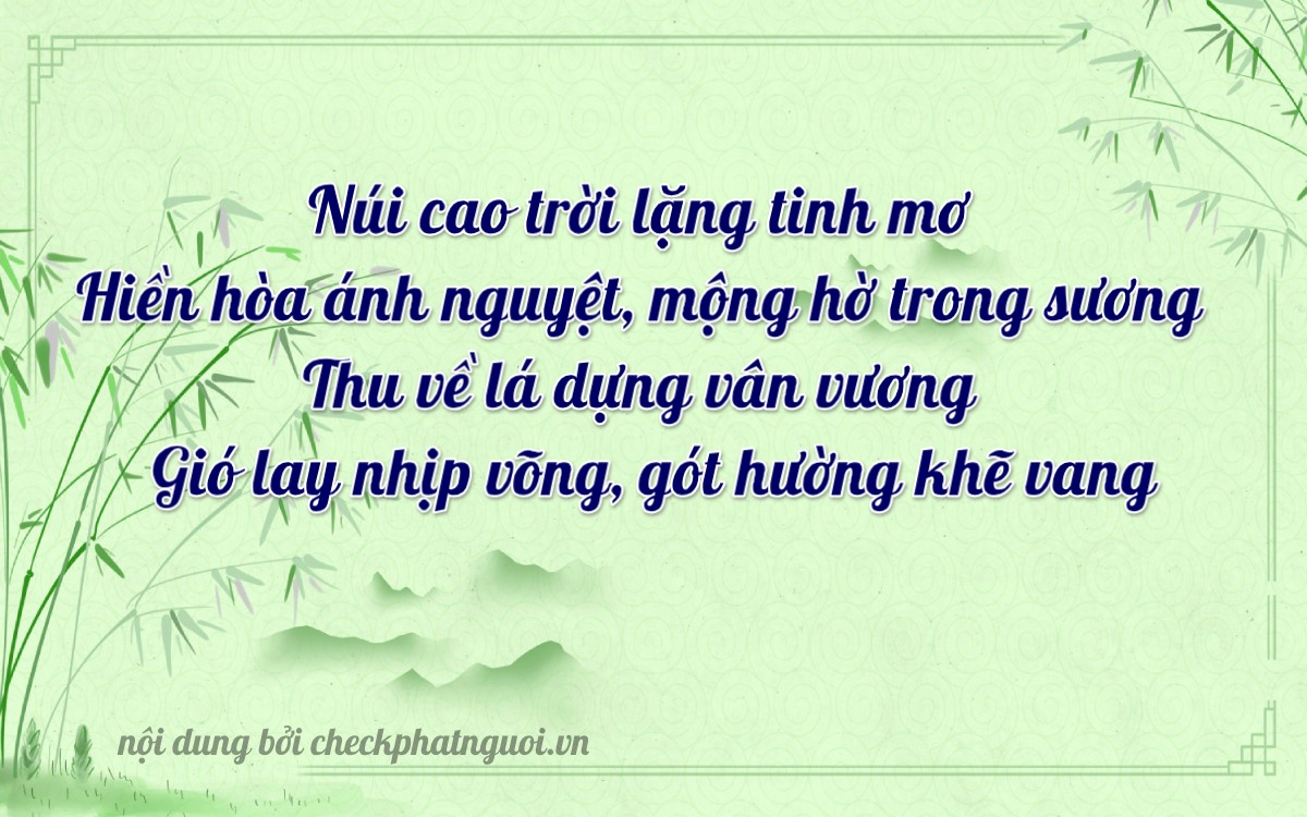 Bài thơ ý nghĩa cho <b>biển số 70A-42478</b> tại website checkphatnguoi.vn