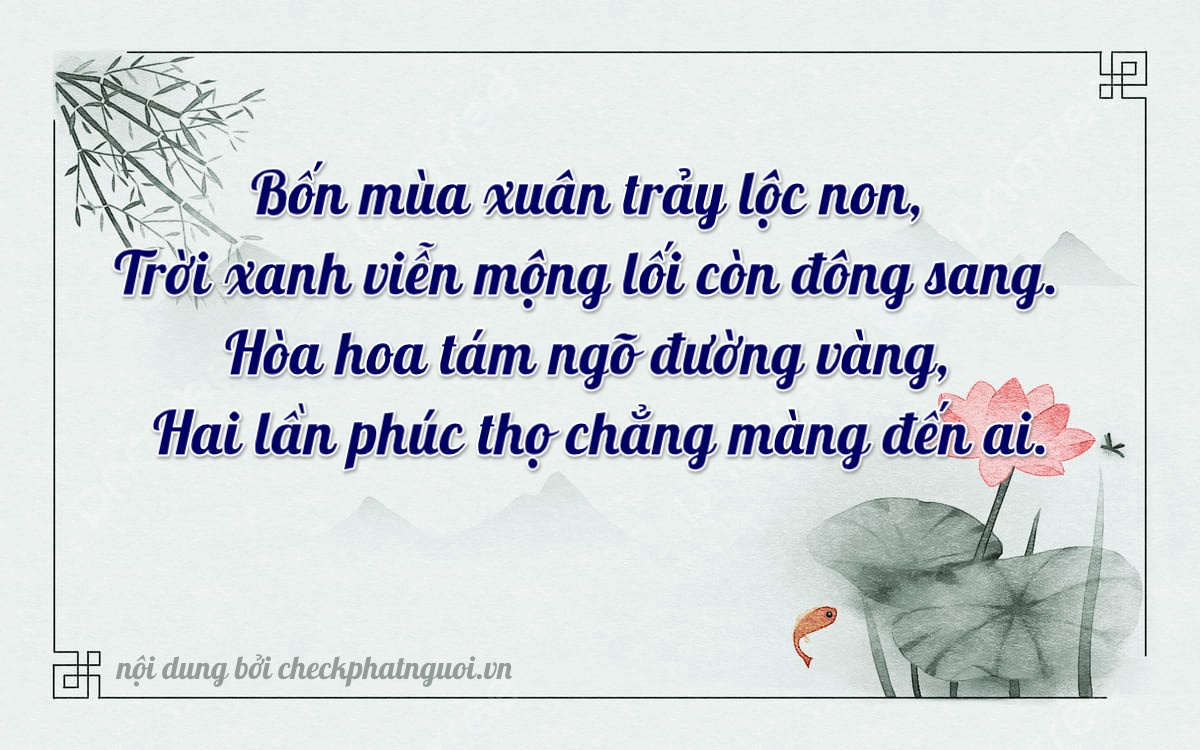 Bài thơ ý nghĩa cho <b>biển số 70A-43820</b> tại website checkphatnguoi.vn