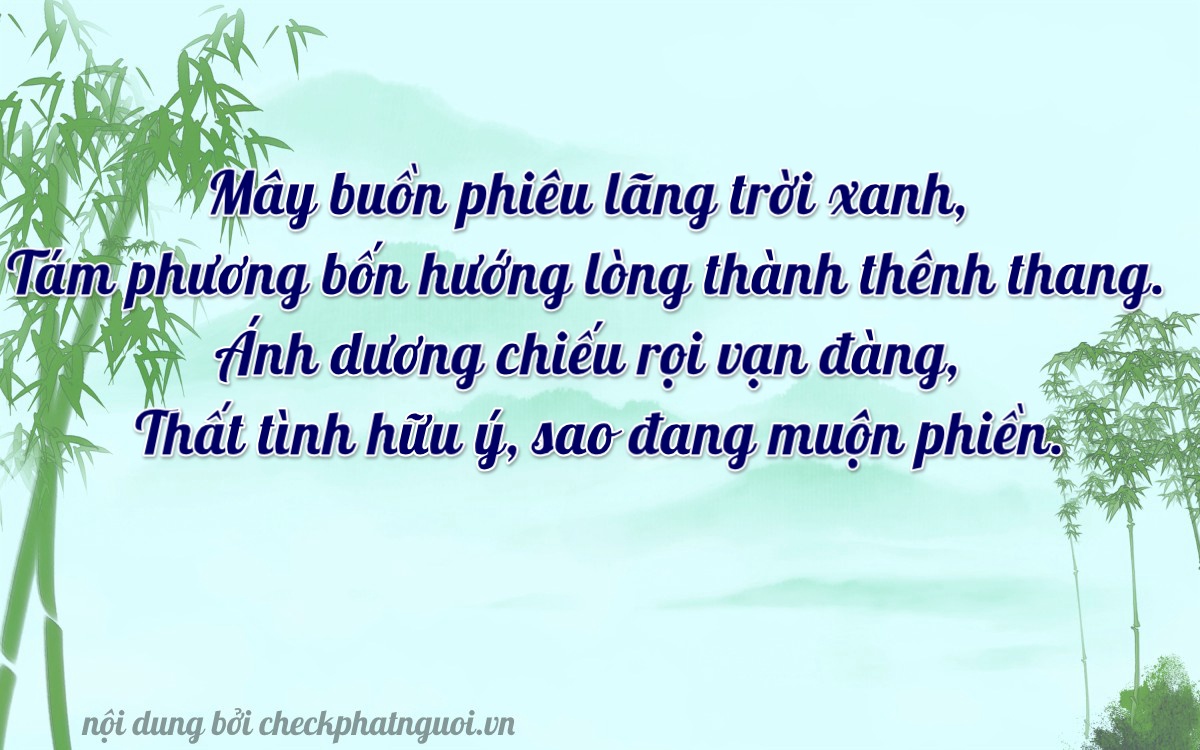 Bài thơ ý nghĩa cho <b>biển số 70A-44178</b> tại website checkphatnguoi.vn