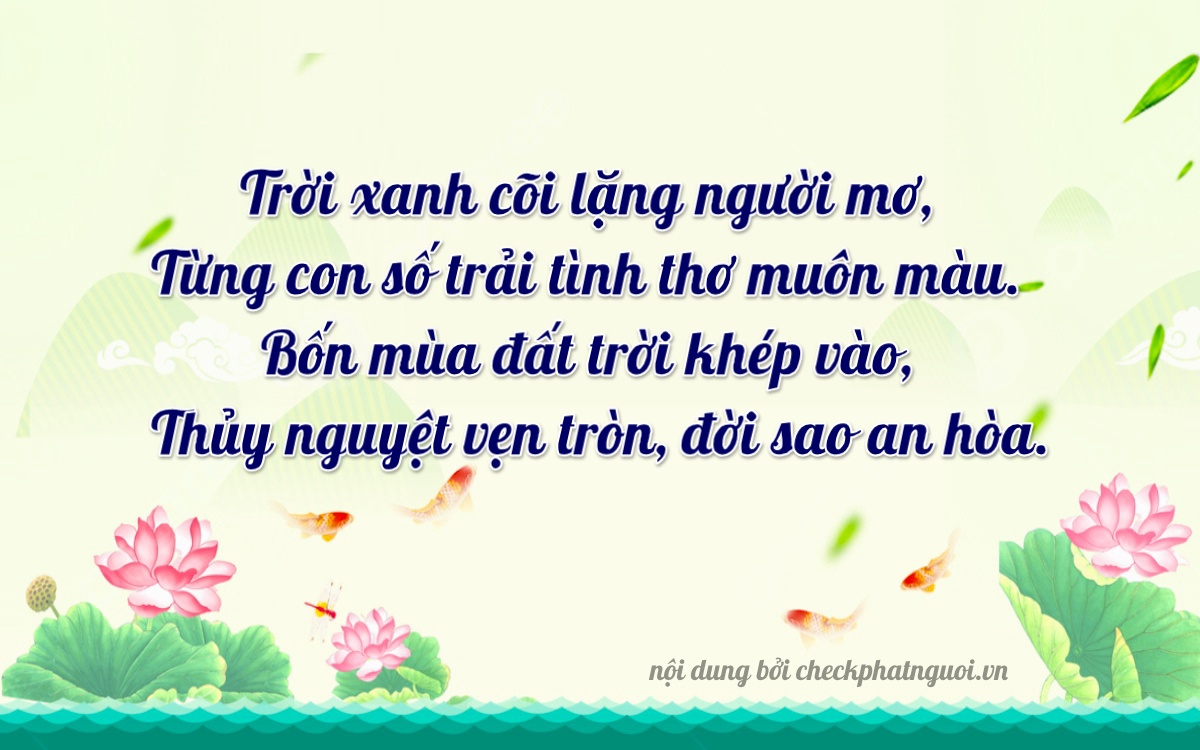 Bài thơ ý nghĩa cho <b>biển số 70A-44496</b> tại website checkphatnguoi.vn