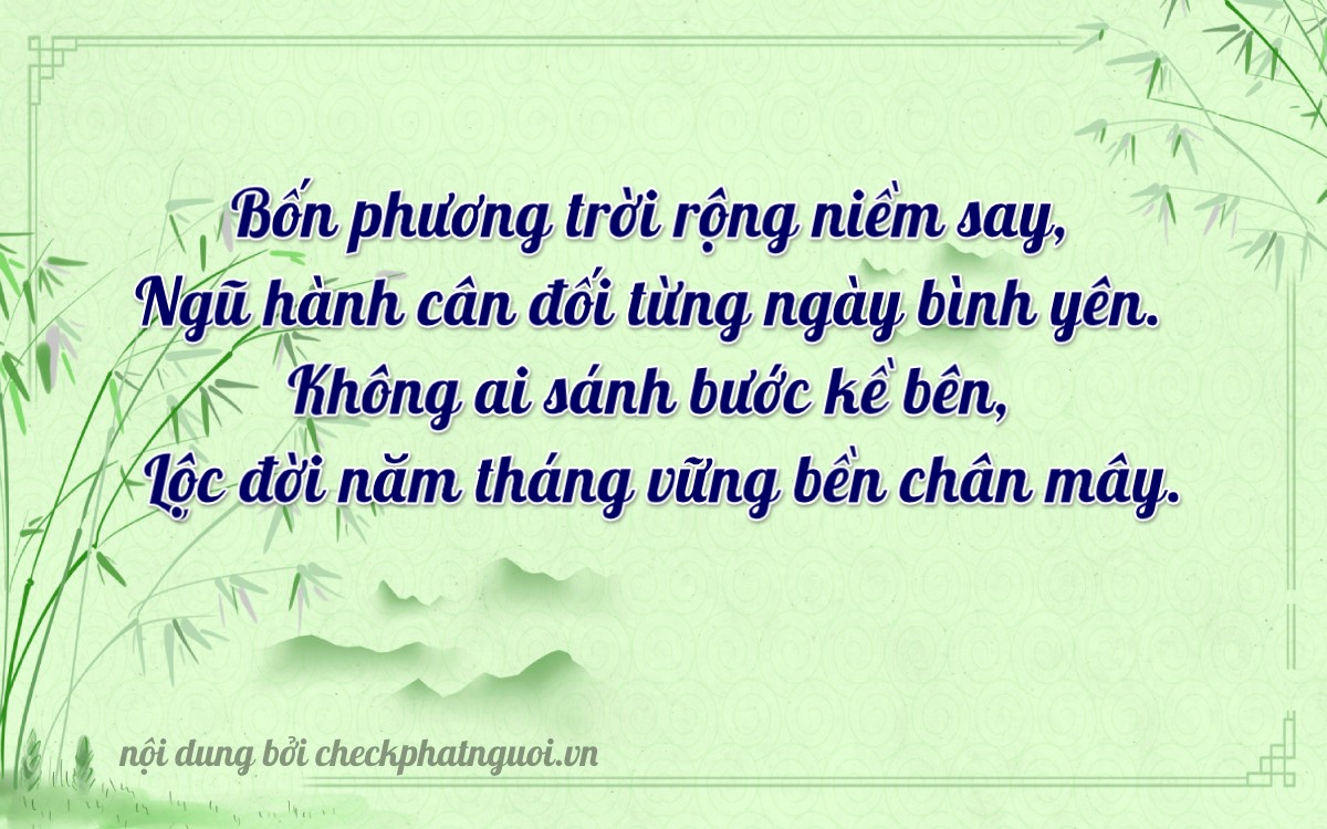 Bài thơ ý nghĩa cho <b>biển số 70A-45079</b> tại website checkphatnguoi.vn