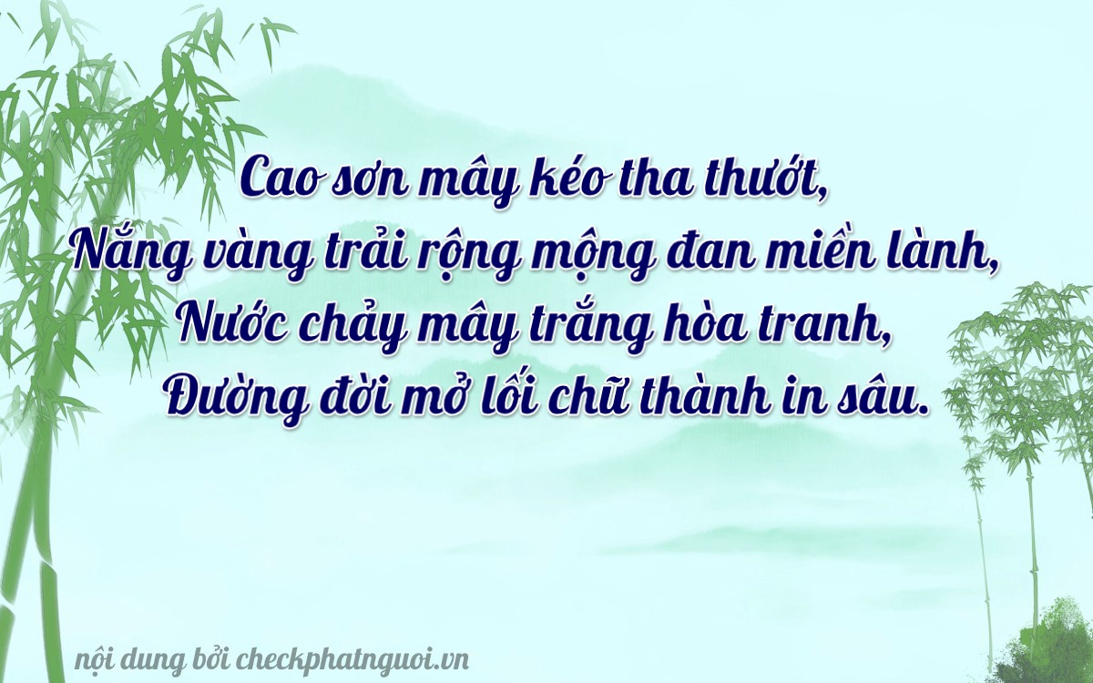 Bài thơ ý nghĩa cho <b>biển số 70A-45661</b> tại website checkphatnguoi.vn