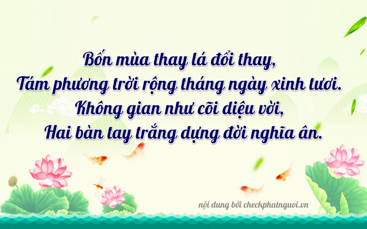 Bài thơ ý nghĩa cho <b>biển số 70A-48002</b> tại website checkphatnguoi.vn