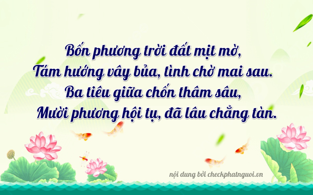 Bài thơ ý nghĩa cho <b>biển số 70A-48310</b> tại website checkphatnguoi.vn