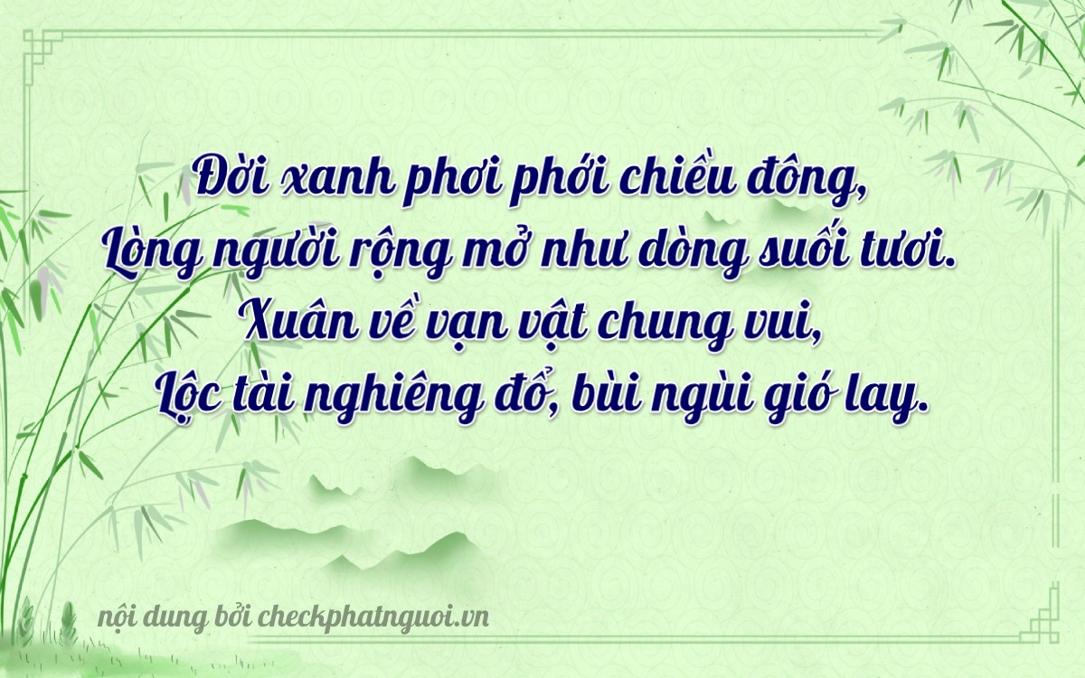 Bài thơ ý nghĩa cho <b>biển số 70A-48672</b> tại website checkphatnguoi.vn
