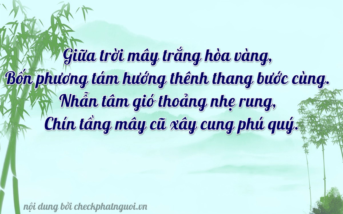 Bài thơ ý nghĩa cho <b>biển số 70A-48697</b> tại website checkphatnguoi.vn