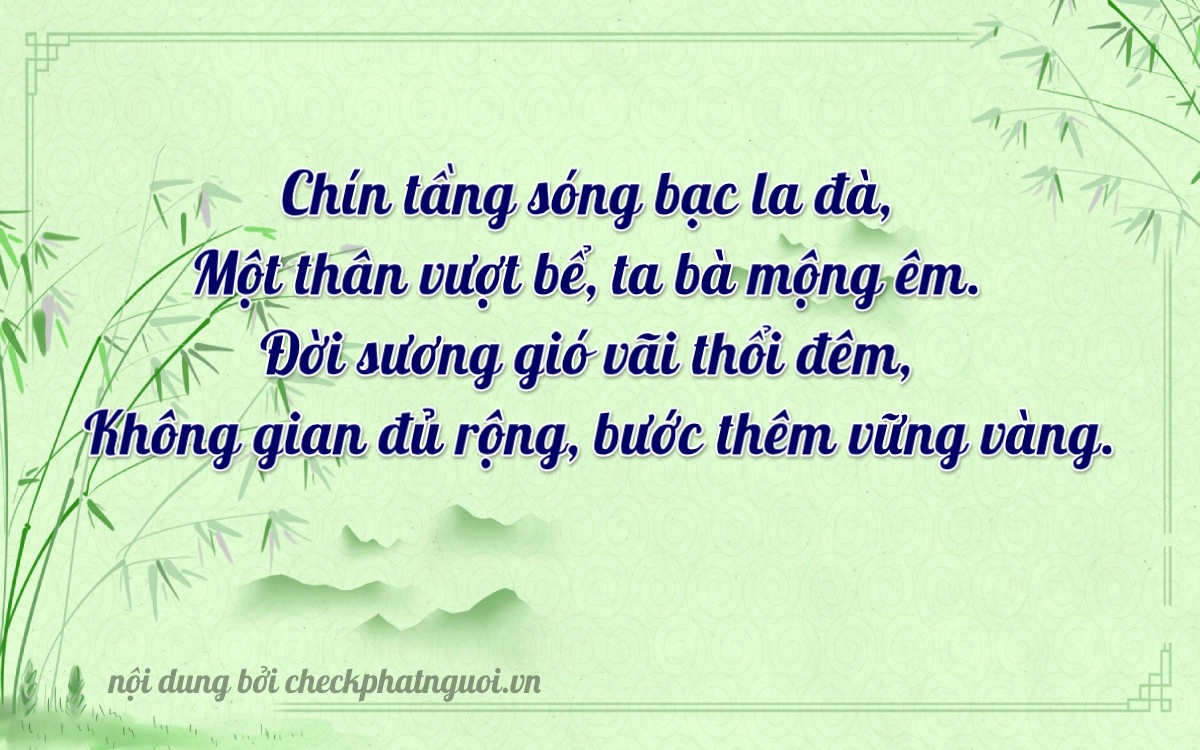 Bài thơ ý nghĩa cho <b>biển số 70A4-91990</b> tại website checkphatnguoi.vn
