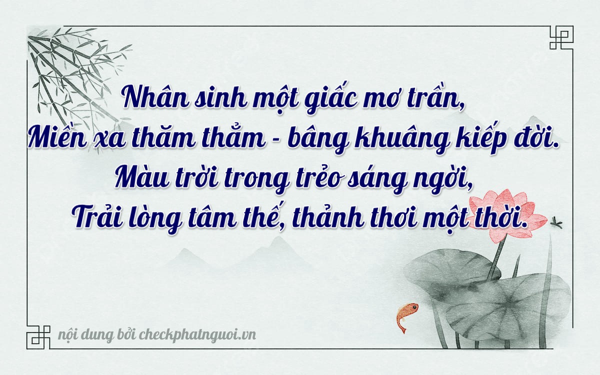 Bài thơ ý nghĩa cho <b>biển số 70A-52149</b> tại website checkphatnguoi.vn