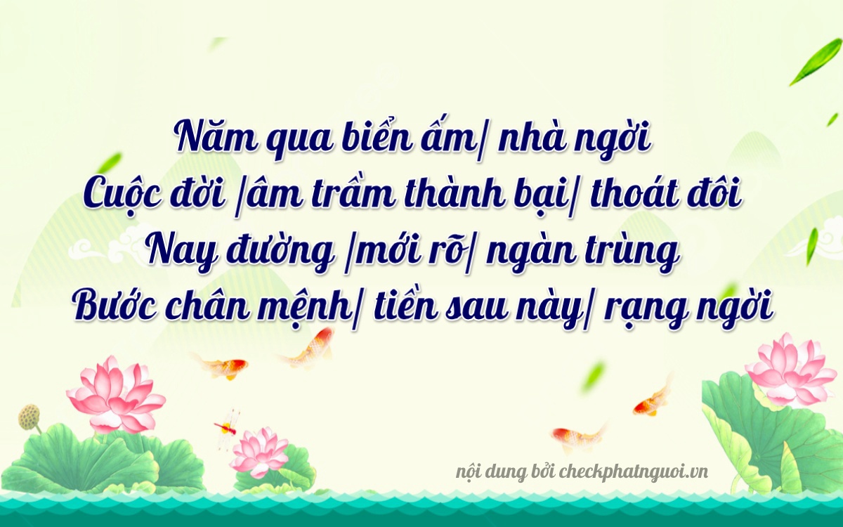 Bài thơ ý nghĩa cho <b>biển số 70A-52533</b> tại website checkphatnguoi.vn