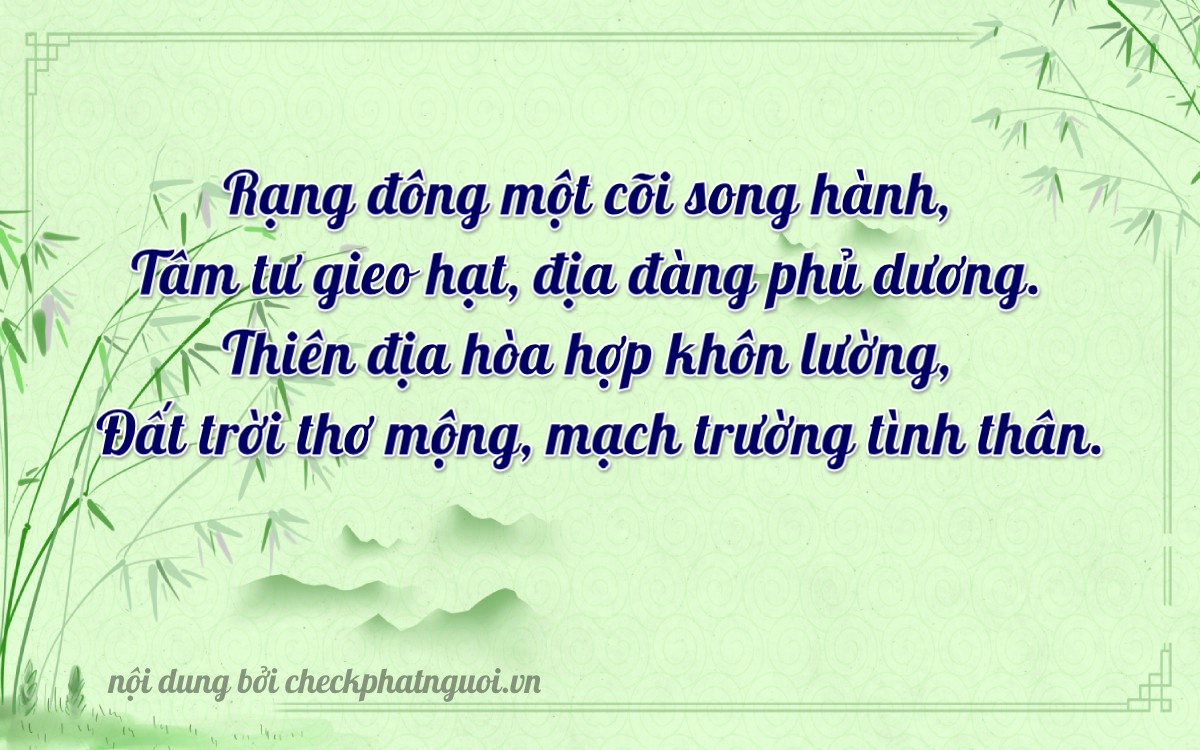 Bài thơ ý nghĩa cho <b>biển số 70A-54771</b> tại website checkphatnguoi.vn