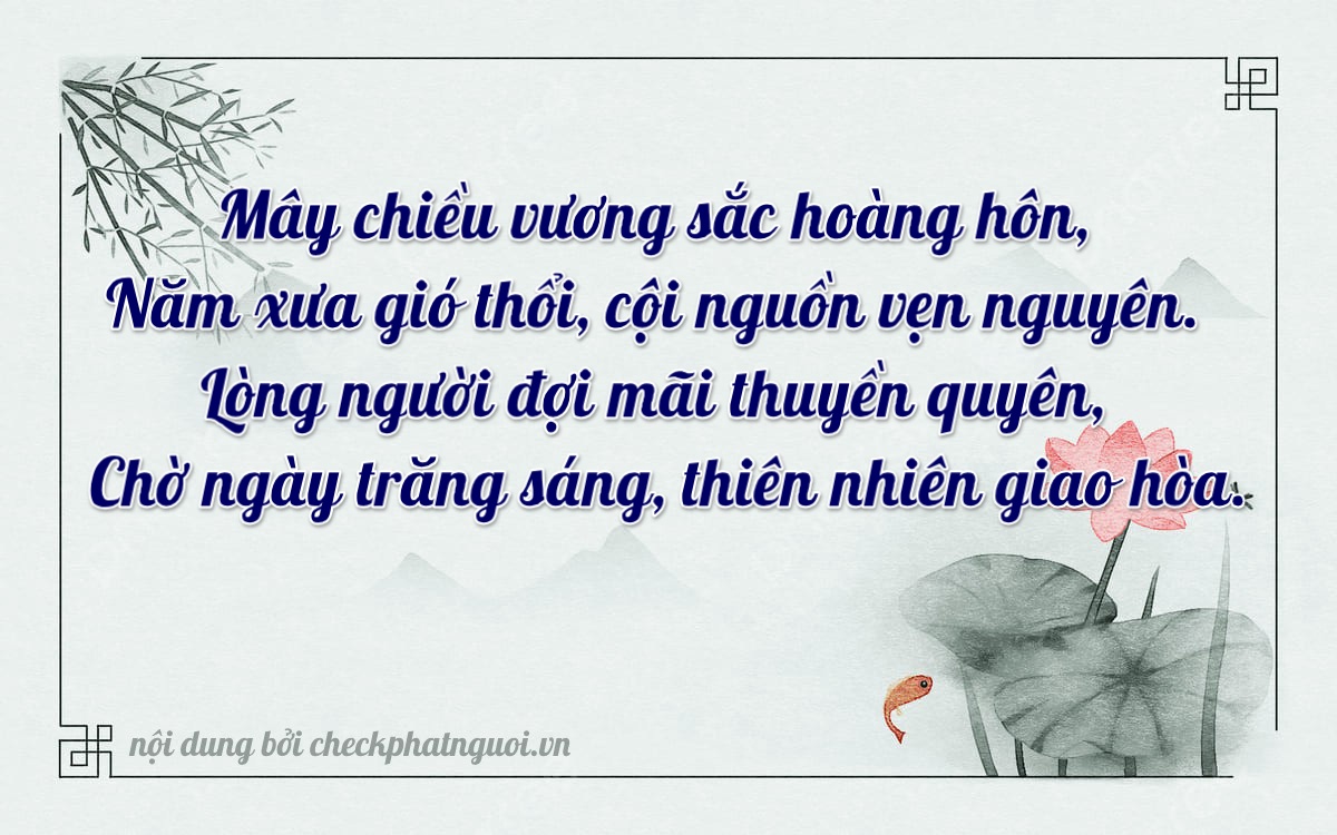 Bài thơ ý nghĩa cho <b>biển số 70A-56177</b> tại website checkphatnguoi.vn