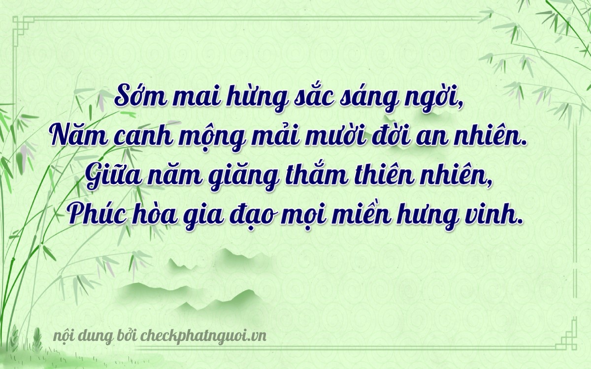 Bài thơ ý nghĩa cho <b>biển số 70A-58954</b> tại website checkphatnguoi.vn