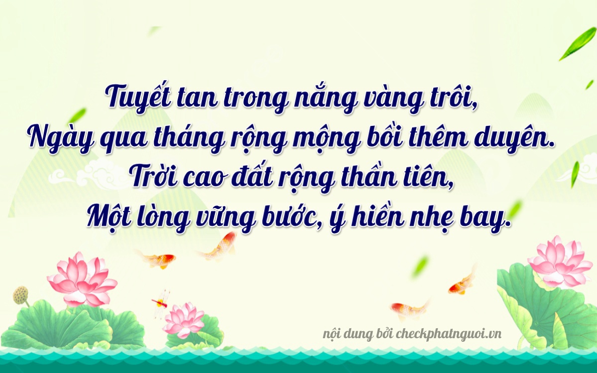 Bài thơ ý nghĩa cho <b>biển số 70A-66266</b> tại website checkphatnguoi.vn