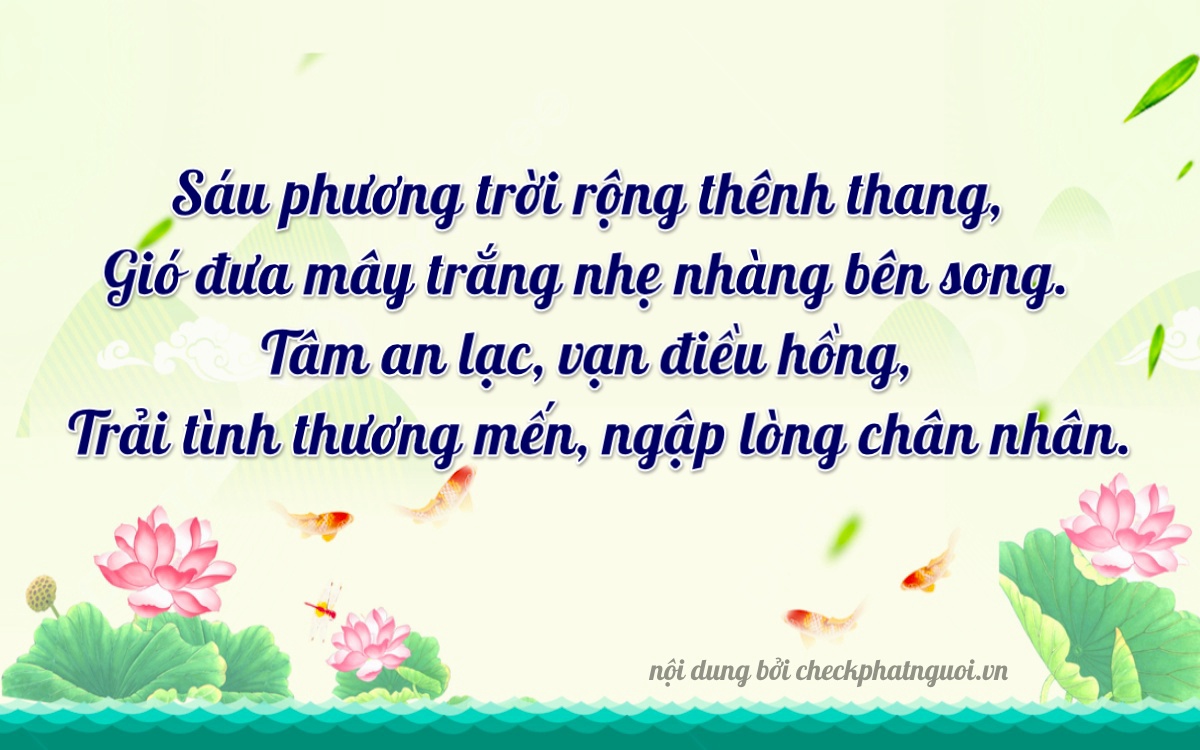 Bài thơ ý nghĩa cho <b>biển số 70A-85614</b> tại website checkphatnguoi.vn