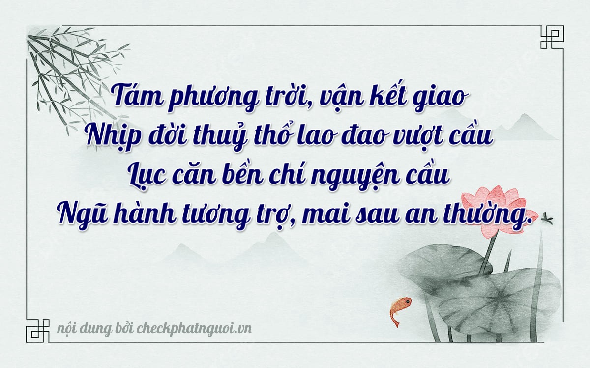 Bài thơ ý nghĩa cho <b>biển số 70AA-08126</b> tại website checkphatnguoi.vn