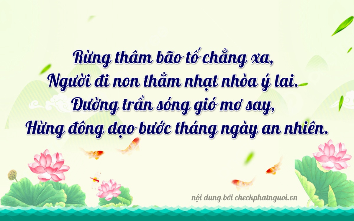 Bài thơ ý nghĩa cho <b>biển số 70AA-13441</b> tại website checkphatnguoi.vn