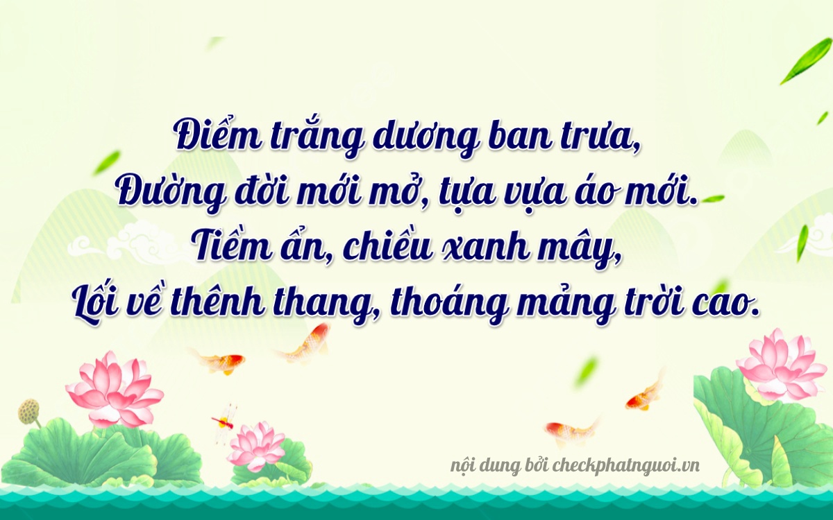 Bài thơ ý nghĩa cho <b>biển số 70AA-40013</b> tại website checkphatnguoi.vn