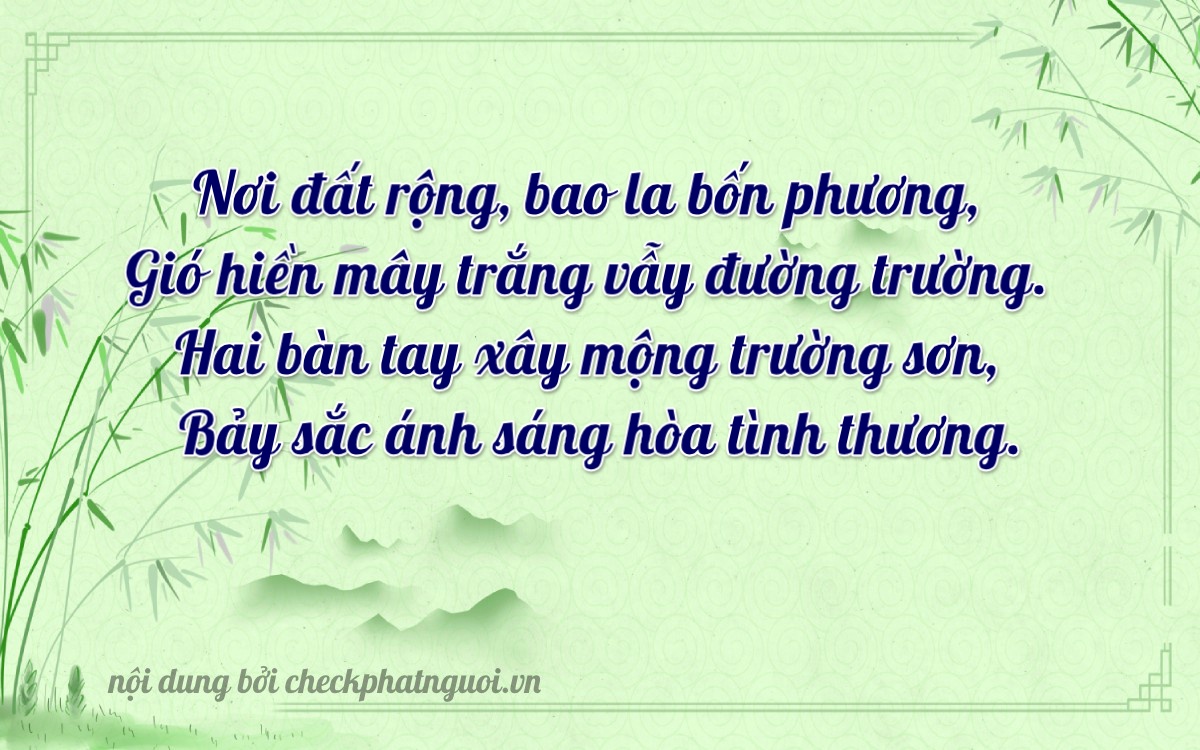 Bài thơ ý nghĩa cho <b>biển số 70AA-43207</b> tại website checkphatnguoi.vn