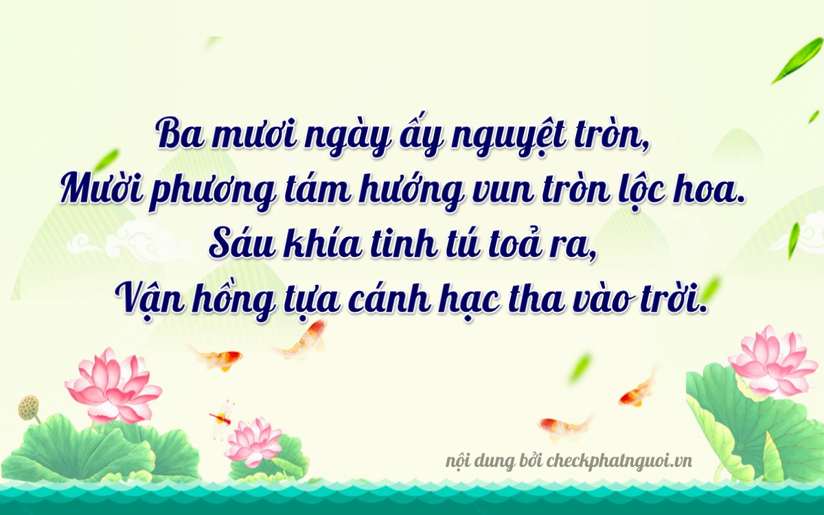 Bài thơ ý nghĩa cho <b>biển số 70AE-31086</b> tại website checkphatnguoi.vn