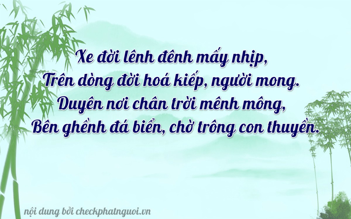 Bài thơ ý nghĩa cho <b>biển số 70AF-68374</b> tại website checkphatnguoi.vn