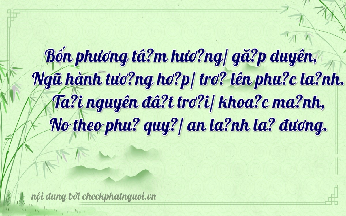 Bài thơ ý nghĩa cho <b>biển số 70B1-06857</b> tại website checkphatnguoi.vn