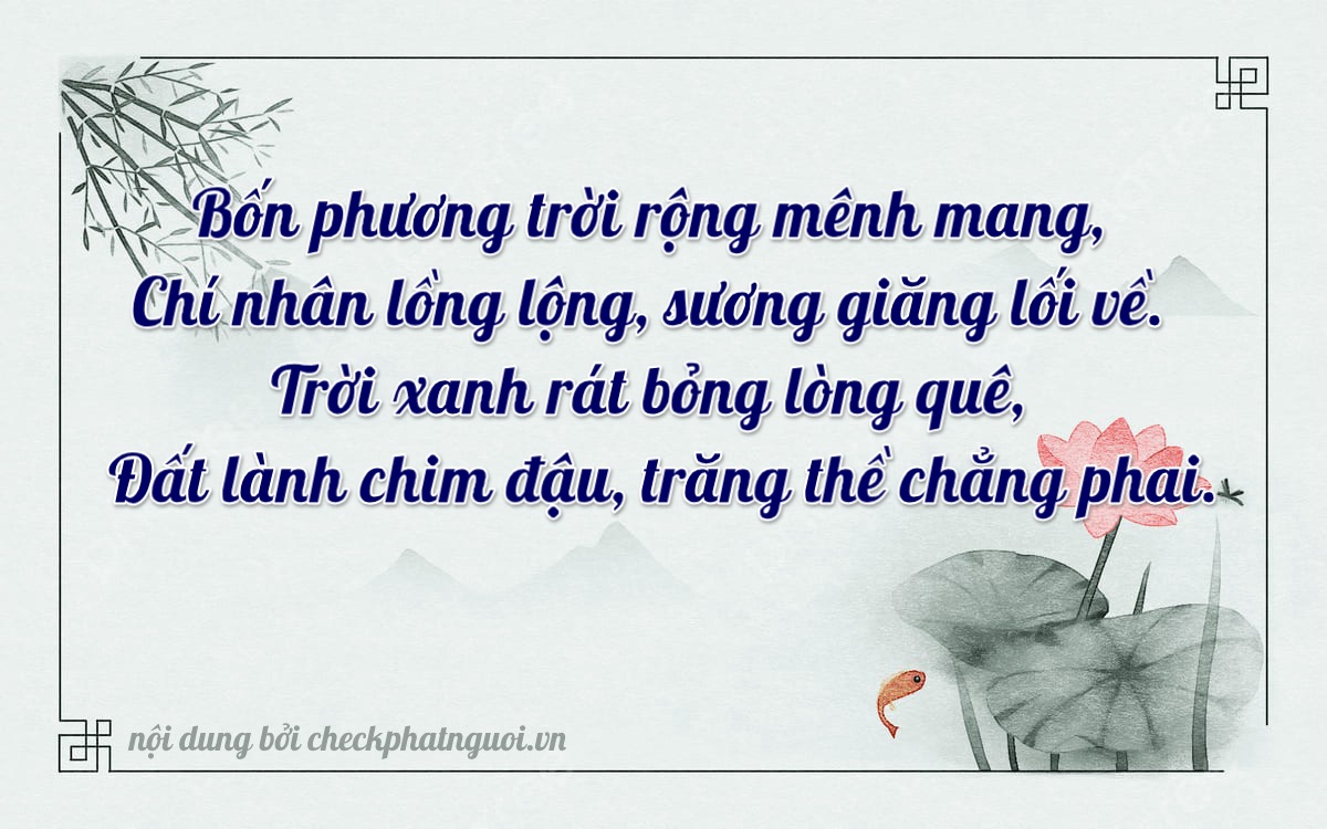 Bài thơ ý nghĩa cho <b>biển số 70B1-44173</b> tại website checkphatnguoi.vn