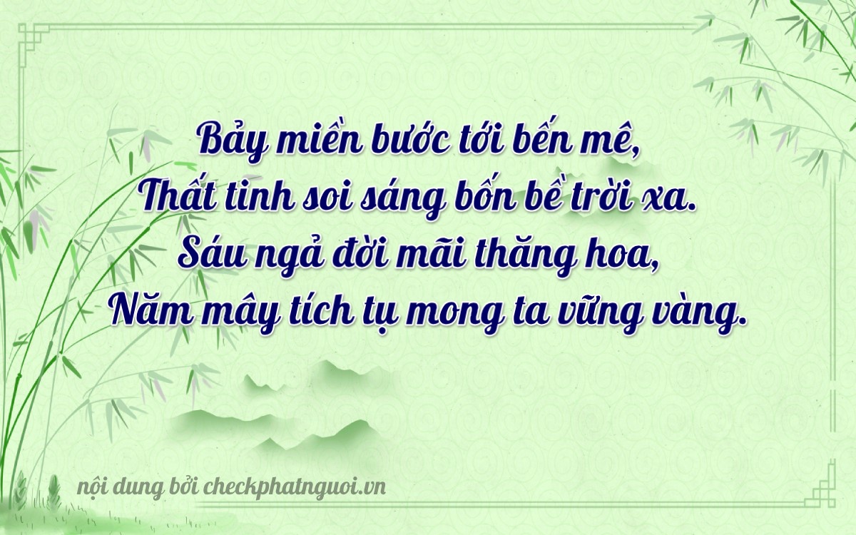 Bài thơ ý nghĩa cho <b>biển số 70B1-77615</b> tại website checkphatnguoi.vn