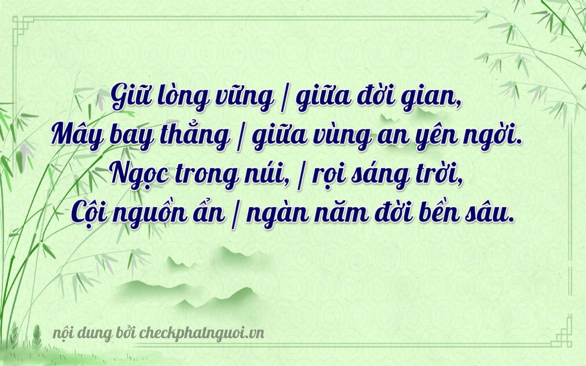 Bài thơ ý nghĩa cho <b>biển số 70B1-88134</b> tại website checkphatnguoi.vn
