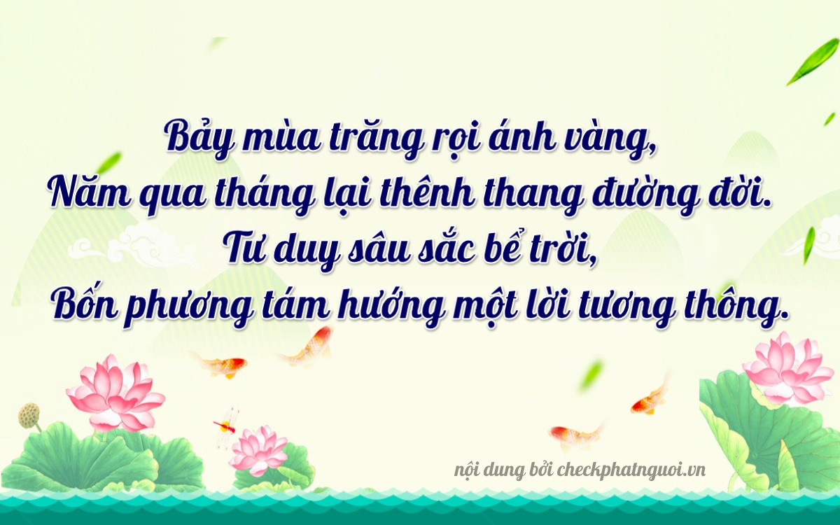 Bài thơ ý nghĩa cho <b>biển số 70B2-07740</b> tại website checkphatnguoi.vn