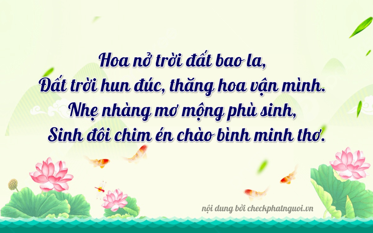 Bài thơ ý nghĩa cho <b>biển số 70B-28120</b> tại website checkphatnguoi.vn