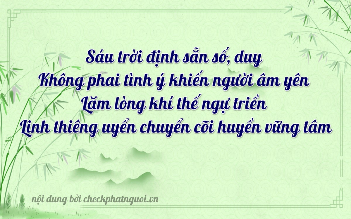 Bài thơ ý nghĩa cho <b>biển số 70B-30655</b> tại website checkphatnguoi.vn