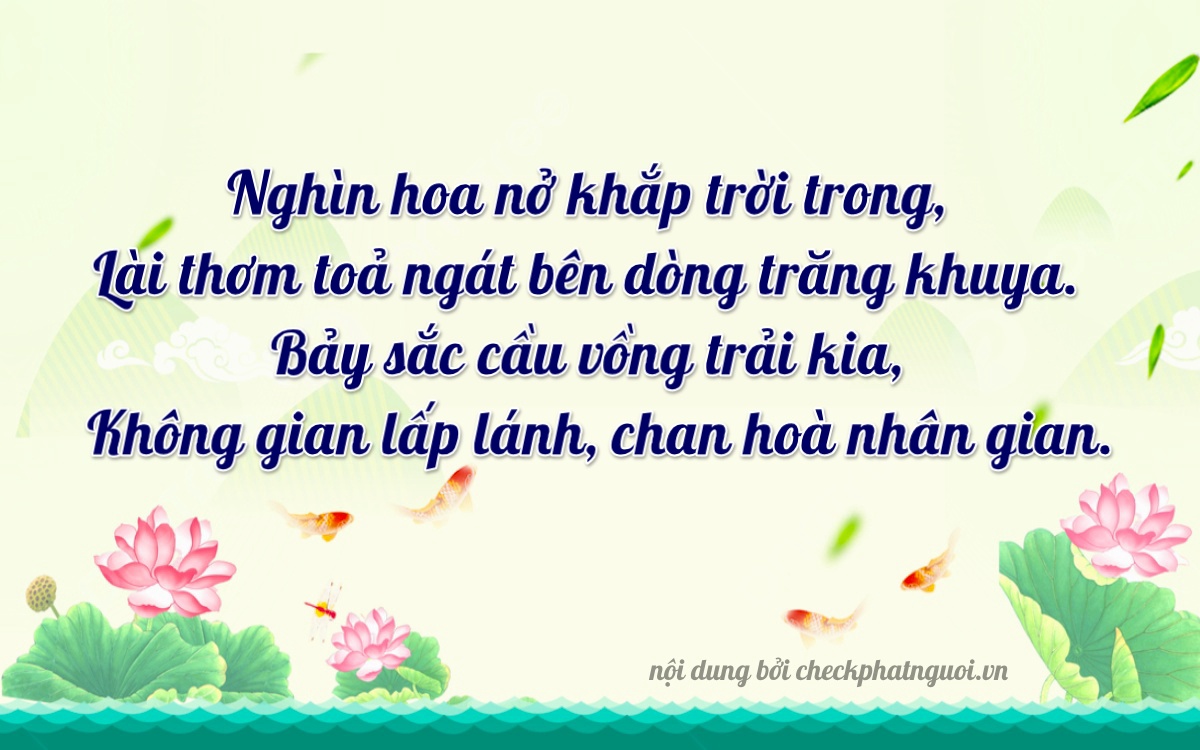 Bài thơ ý nghĩa cho <b>biển số 70C-18700</b> tại website checkphatnguoi.vn