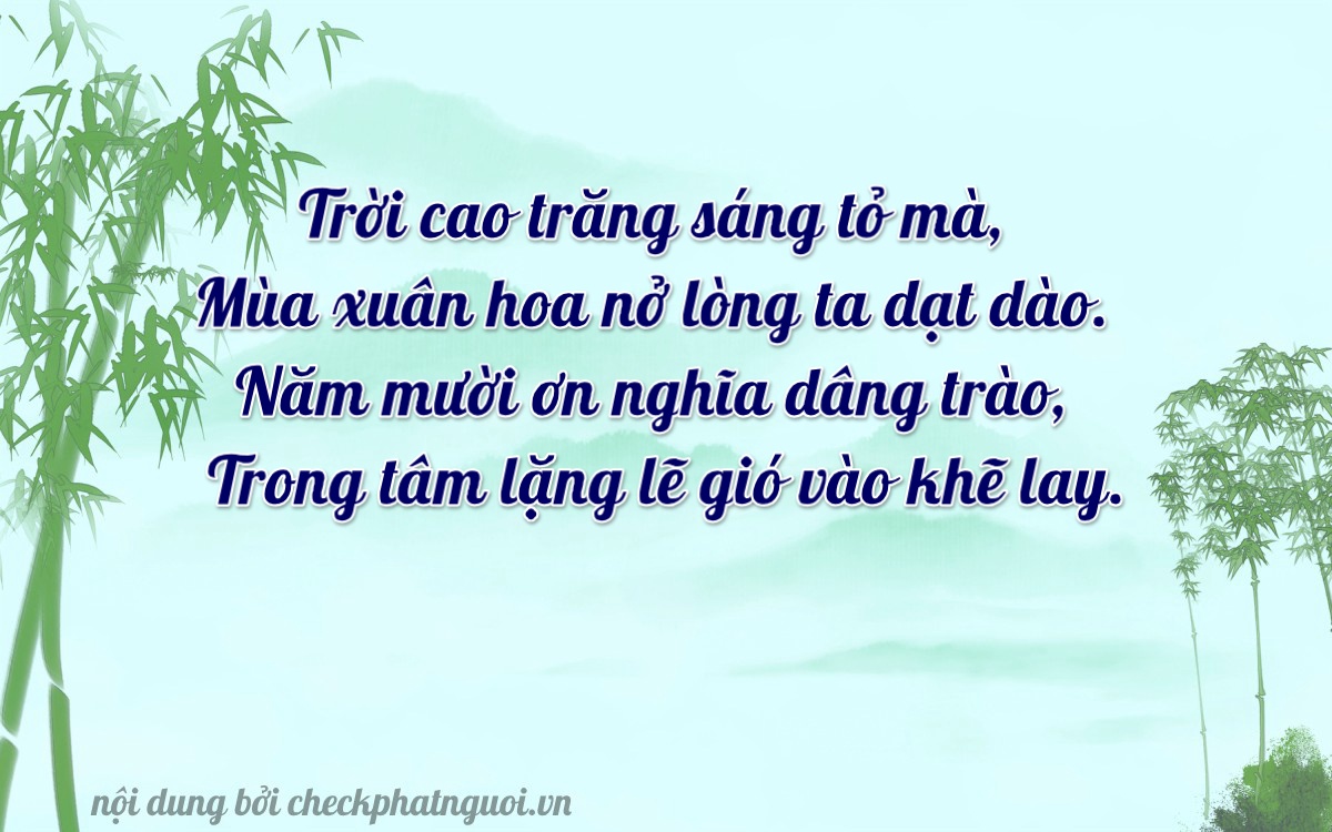 Bài thơ ý nghĩa cho <b>biển số 70D-00551</b> tại website checkphatnguoi.vn