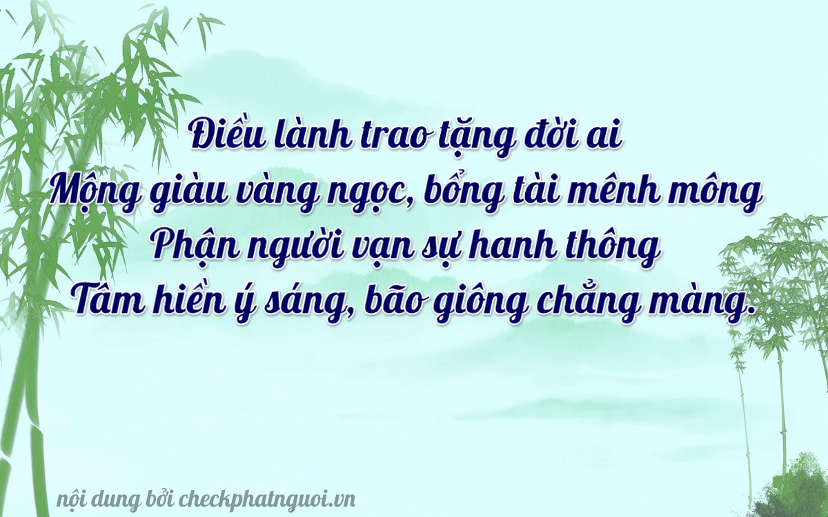 Bài thơ ý nghĩa cho <b>biển số 70D1-39810</b> tại website checkphatnguoi.vn