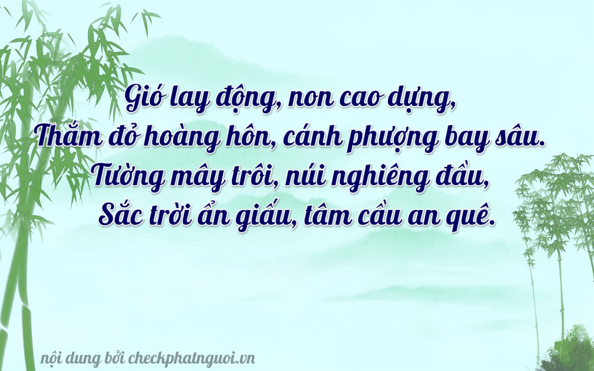 Bài thơ ý nghĩa cho <b>biển số 70D1-48876</b> tại website checkphatnguoi.vn